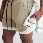 Men's Outdoor Sport Quick-Dry Breathable Double-Layer Activewear Shorts