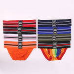 2 Pack Men's High-Stretch Rainbow Sports Comfort Bikini