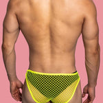 2 Pack Men's Low Waist Sexy Mesh Breathable Sports Transparent Briefs