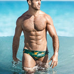 Men's Low-Rise Stylish Print Swim Briefs