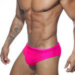 Men's Seamless Comfort Solid Color Shiny Swim Briefs
