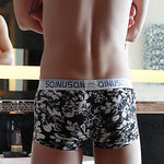 4 Pack Men's Ice Silk Bold Prints Lightweight & Airy Mid-Rise Trunks