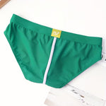 3 Pack Men's Breathable Separate Pouch Low-Rise Briefs with Openable Front Pouch