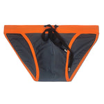 Men's Dual-Tone Swim Briefs with Removable Padding