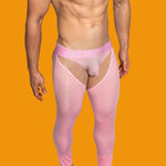 Men's Low-Waist Sexy Hollow Silk-Smooth Semi-Transparent Thermal Pants