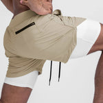 Men's Outdoor Sport Quick-Dry Breathable Double-Layer Activewear Shorts