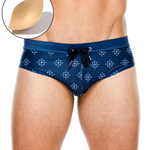 Men's Printed Low Rise Swim Briefs