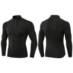 High Stretch Tight Sports Collar Long Sleeves for Men