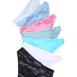 3 Pack Men's Ultra-Thin Camo U-Pouch High-Rise Mesh Breathable Bikinis