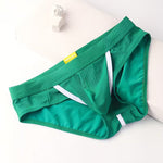3 Pack Men's Breathable Separate Pouch Low-Rise Briefs with Openable Front Pouch