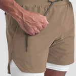 Men's Outdoor Sport Quick-Dry Breathable Double-Layer Activewear Shorts