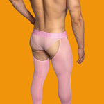 Men's Low-Waist Sexy Hollow Silk-Smooth Semi-Transparent Thermal Pants