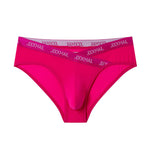2 Pack Men's Sporty Letter Print Supportive Low-Rise Ice Silk Skin-Friendly Bikini