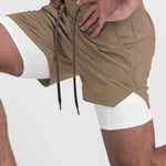 Men's Outdoor Sport Quick-Dry Breathable Double-Layer Activewear Shorts