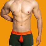 2 Pack Men's Mesh Transparent Open-Cut Cotton Mesh Trunks