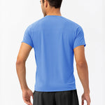 Men's Comfortable Round Collar Breathable Fitness Short Sleeve