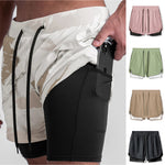 Men's Outdoor Sport Quick-Dry Breathable Double-Layer Activewear Shorts