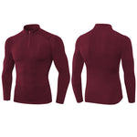 High Stretch Tight Sports Collar Long Sleeves for Men