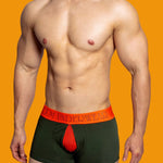 2 Pack Men's Mesh Transparent Open-Cut Cotton Mesh Trunks