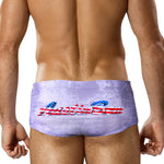 Men's Low-Rise Stylish Animal Print Swim Briefs