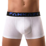 3 Pack Men's Striped U-Pouch Low-Rise Breathable Slim-Fit Trunks