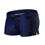 Men's Solid Color Breathable Stretch Swim Trunks