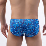4 Pack Men's Ultra-Thin Moisture-Wicking Bold Prints Low-Rise Trunks