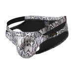 2-pack Men's Snake Print Hollow Briefs