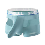 3 Pack Men's Mid-Rise Ice Silk Hollow-Out Trunks