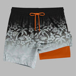 Men's Gradient Quick-Dry Double-Layer Lightweight Board Shorts