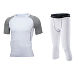 Men's Quick-Dry Fabric Sporty Cut Snug Fit Cooling Airflow Activewear Set