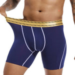 2 Pack Men's Pure Cotton Anti-Chafing Breathable Sports Boxer Briefs