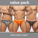 3-pack Men's Cotton 3D U-pouch Briefs