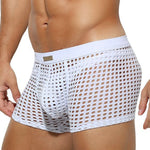 2 Pack Men's Hollow Mesh Sexy Trendy Moisture-Wicking Trunks