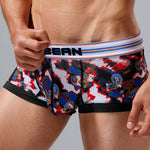 Men's Stylish Printed Trunks with Paisley and Camouflage Design