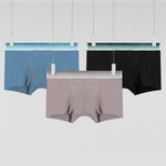 3 Pack Men's Breathable Threaded Fabric Ball Pouch Trunks