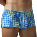 Men's Low-Rise Plaid Sexy Pouch Boxers