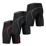 2 Pack Men's Moisture-Wicking Mesh Breathable Shock-Absorbing Riding Activewear Tights