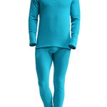 V-Neck Thermal Underwear With Fleece Lined