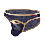 4 Pack Men's Airy Mesh Design Low-Rise Contoured Pouch Briefs