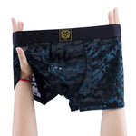 3 Pack Men's Leopard Print Antibacterial Skin-Friendly Trunks