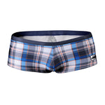 Men's Plaid Print Quick-Dry Low-Rise Swim Shorts & Trunks