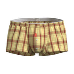 2 Pack Men's Cotton Plaid Boxers with 3D U-Pouch and Button Fly