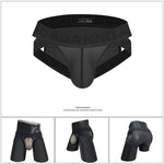2 Pack Men's Sexy Odor-Control Stretch Fit Semi-Transparent Sporty Cut Bikini