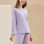 Comfortable Modal Cotton Long Sleeve Couple Pajama Set