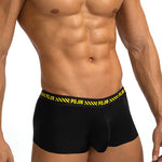 3 Pack Men's Seamless Ice Silk U-Pouch Low Waist Sexy Breathable Trunks