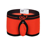 2 Pack Men's Large Pouch Back Opening Sexy Trunks