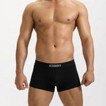 2 Pack Men's Sweat-Wicking Solid U-Pouch Breathable Trunks