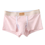 3 Pack Men's Elephant Trunk Separate Cotton Sexy Mid-Rise Solid Color Trunks