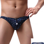 Men's Stretch Briefs with Convertible Front Opening & Open-Back Design
